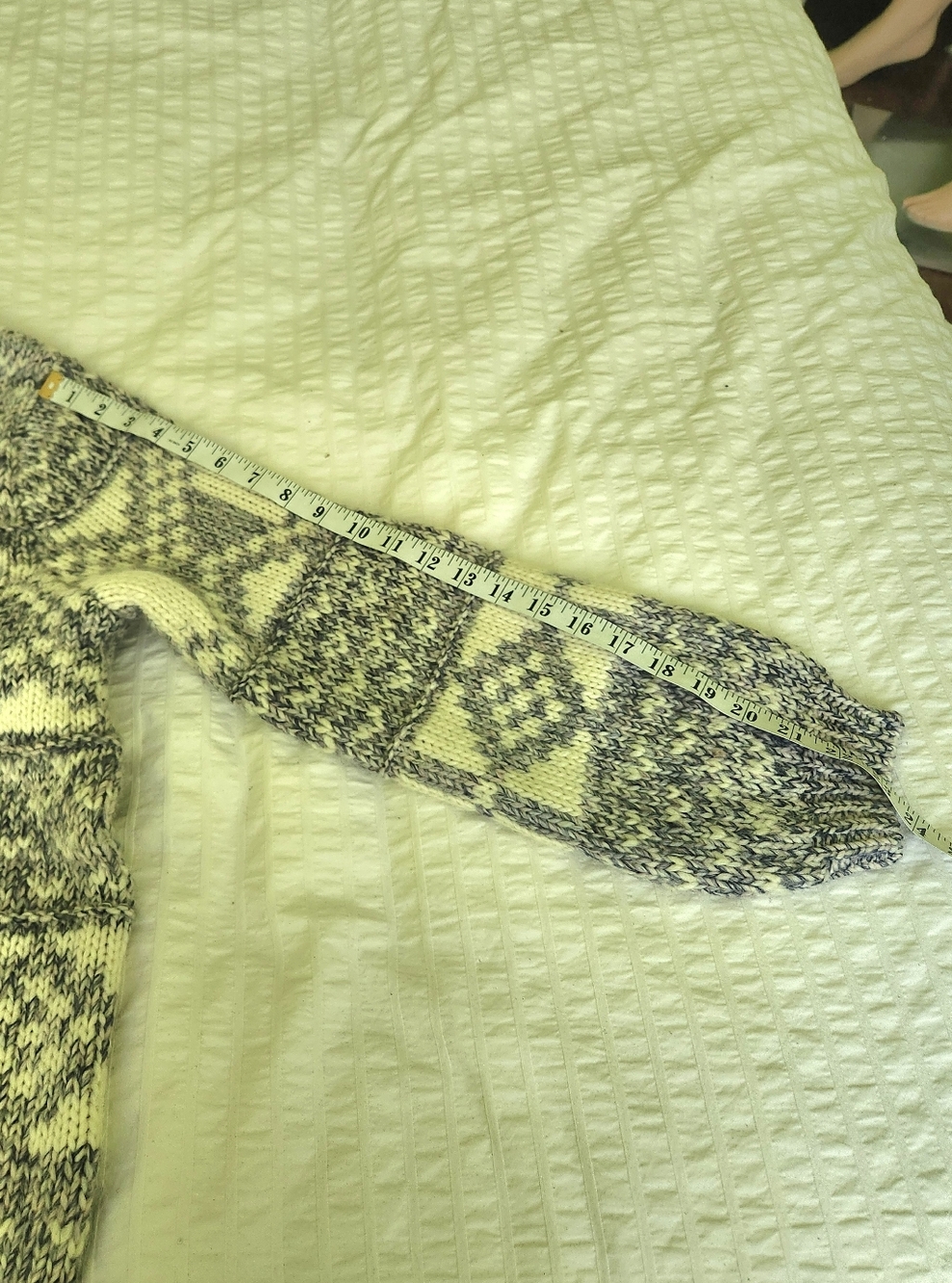 Fair Isle Chunky Knitted Sweater Cream Purple Violet Size Small Wool Blend - Picture 4 of 13